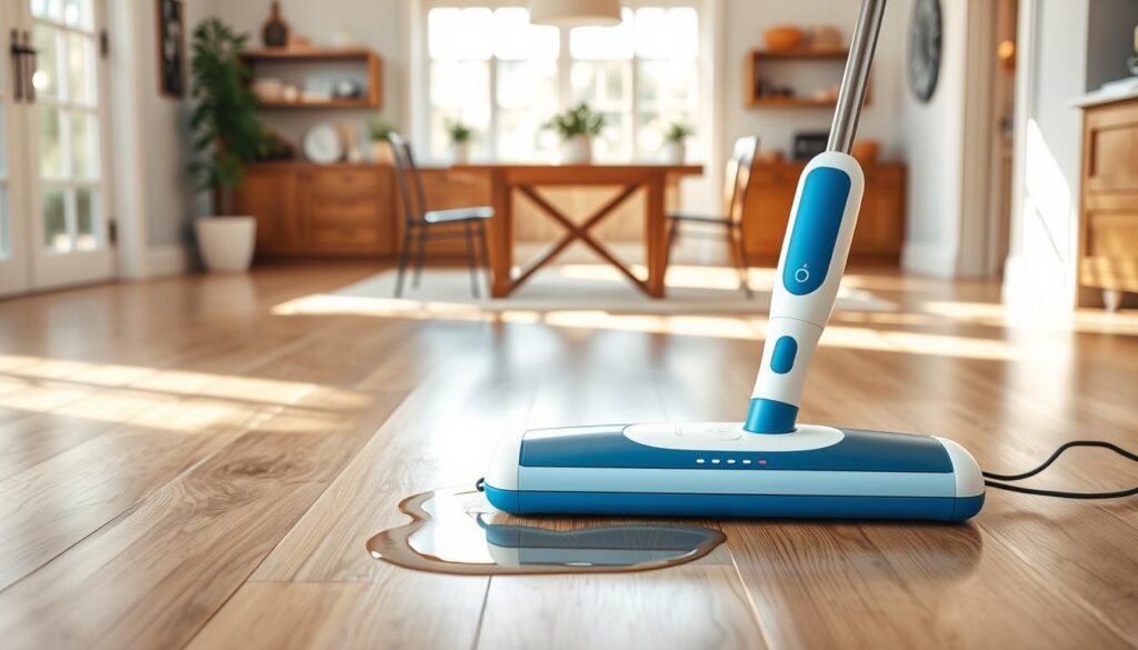 Electric mop for hardwood floors and tile floors